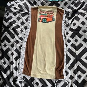 Strapless mini dress